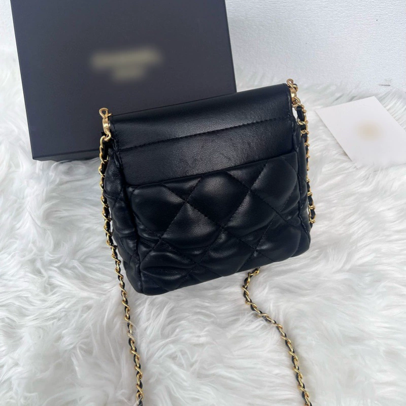 Chain, small bag, for import, with gem, Chanel style
