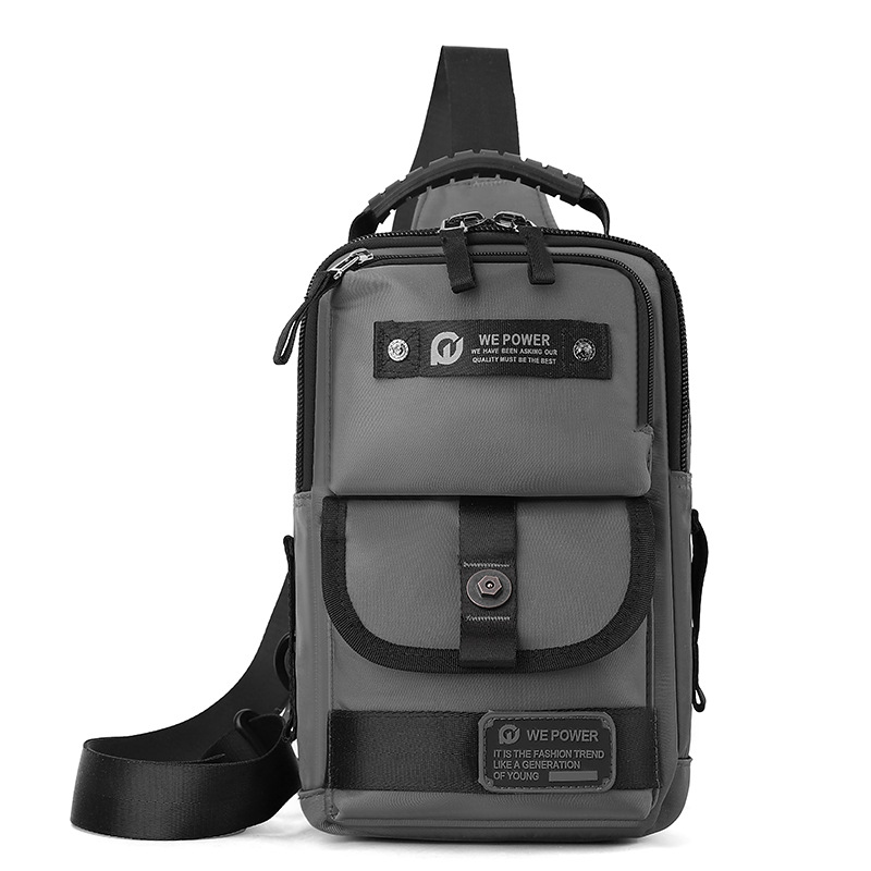 Wepower nuevo hombre deportivo de bicicleta mochila de hombro casual al aire libre mochila de brazo inclinado de gran capacidad bolso de pecho multifuncional