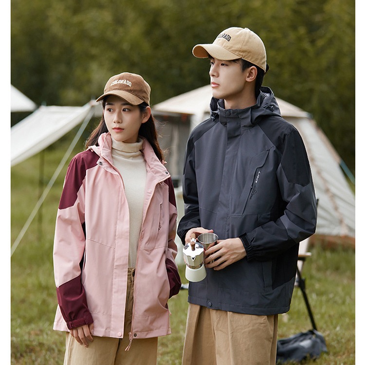 Primavera y otoño hombres y mujeres al aire libre trajes de montaña a prueba de viento pareja ventilada abrigo de asalto abrigo grande abrigo en vivo al por mayor image 4