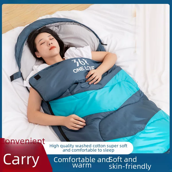 361 ° Tent Sleeping Bag Office Rest Sleeping Bag Outdoor Camping Thickened Cold-Proof Travel Portable Sleeping Bag