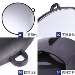 Factory-direct supply stylish plastic mirror with high-definition round handle, beauty salon household wall-mounted mirror, hairdressing accessories