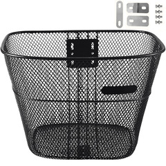 Bicycle basket 20/22/24/26 inch universal bicycle basket metal front basket hanging basket folding bicycle blue