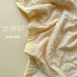 100 Xinjiang cotton summer cool quilt four-piece water-washed cotton air-conditioning single double quilt core