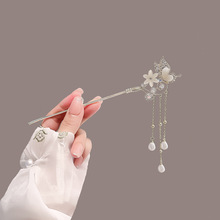 中式气质流苏发簪女丸子头盘发神器簪子古风旗袍汉服钗子步摇发饰