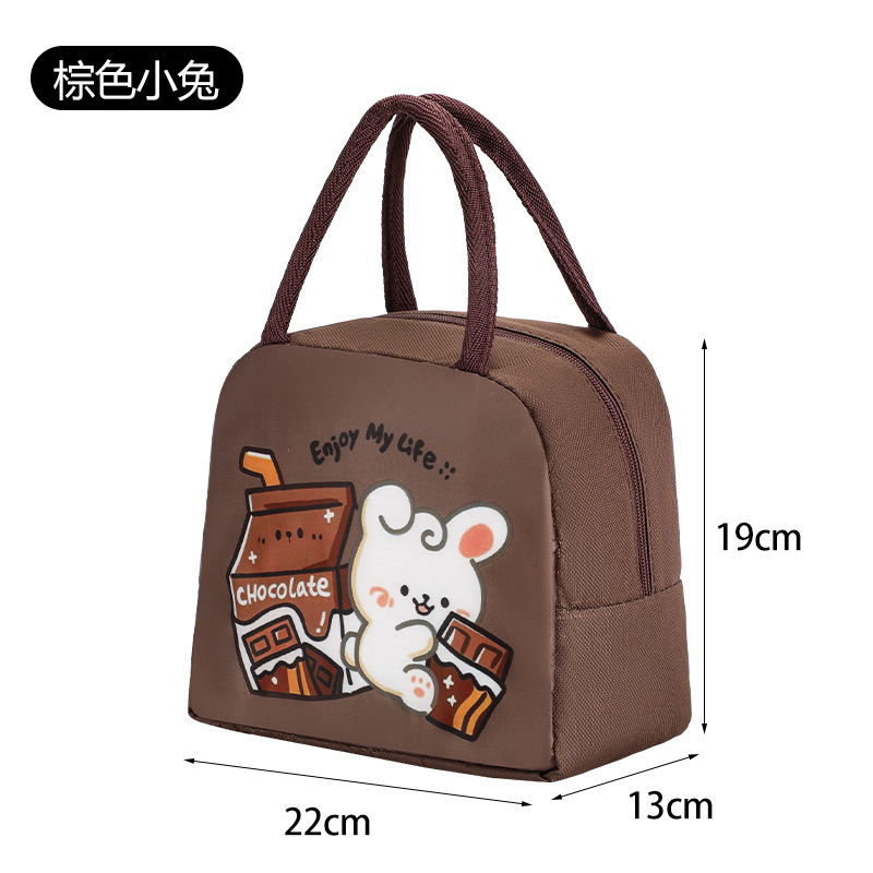 Bolsa para lonchera con aislamiento de papel de aluminio, bolsa de mano con dibujos animados, bolsa de almuerzo para el trabajo de estudiantes, bolsa de almuerzo con aislamiento para niños, bolsa bento.
