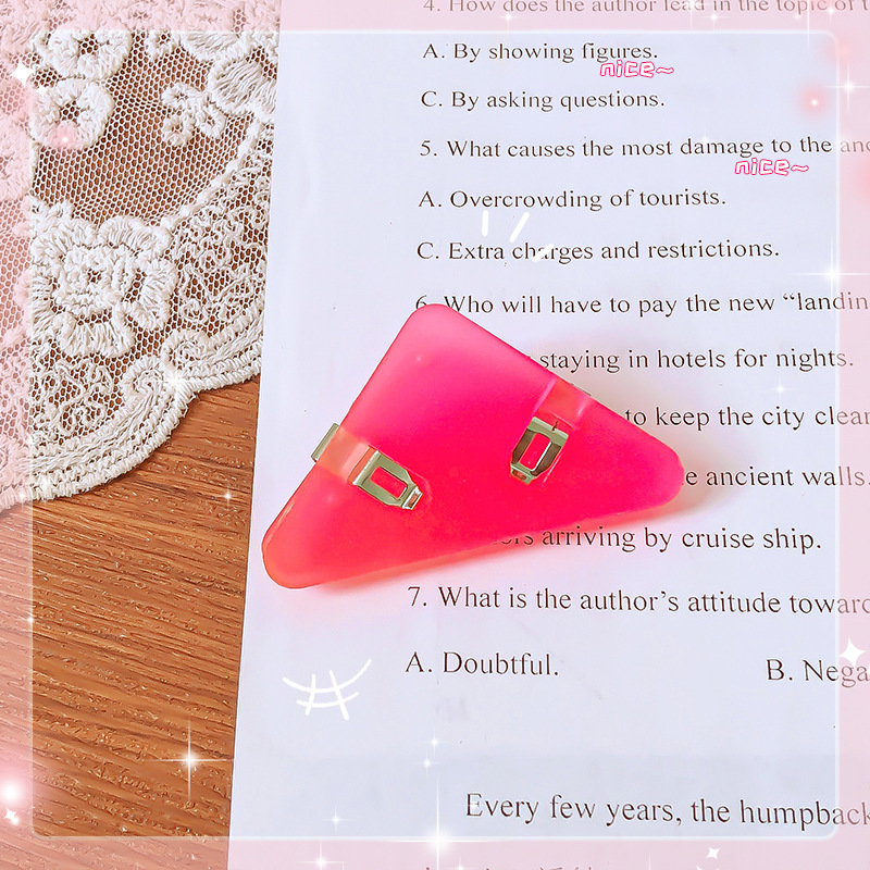 로즈 레드 트라이앵글 클립 [1개 가격입니다]