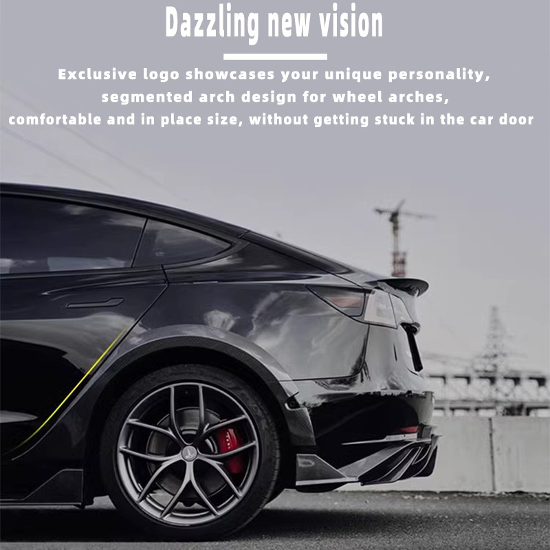 Suitable for 19-23 Model 3 Wide Body Wheel Eyebrow Modification Tubro Wide Body Wheel Eyebrow Widening Decorative Wheel Eyebrow
