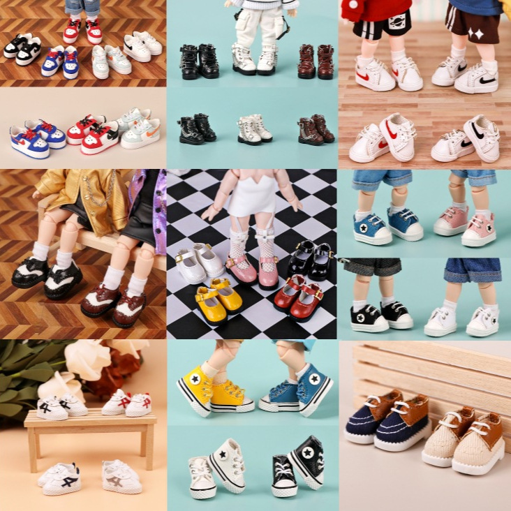 ob11娃娃配饰12分素体娃鞋帆布鞋皮鞋P9男宝女宝时尚周边现货批发