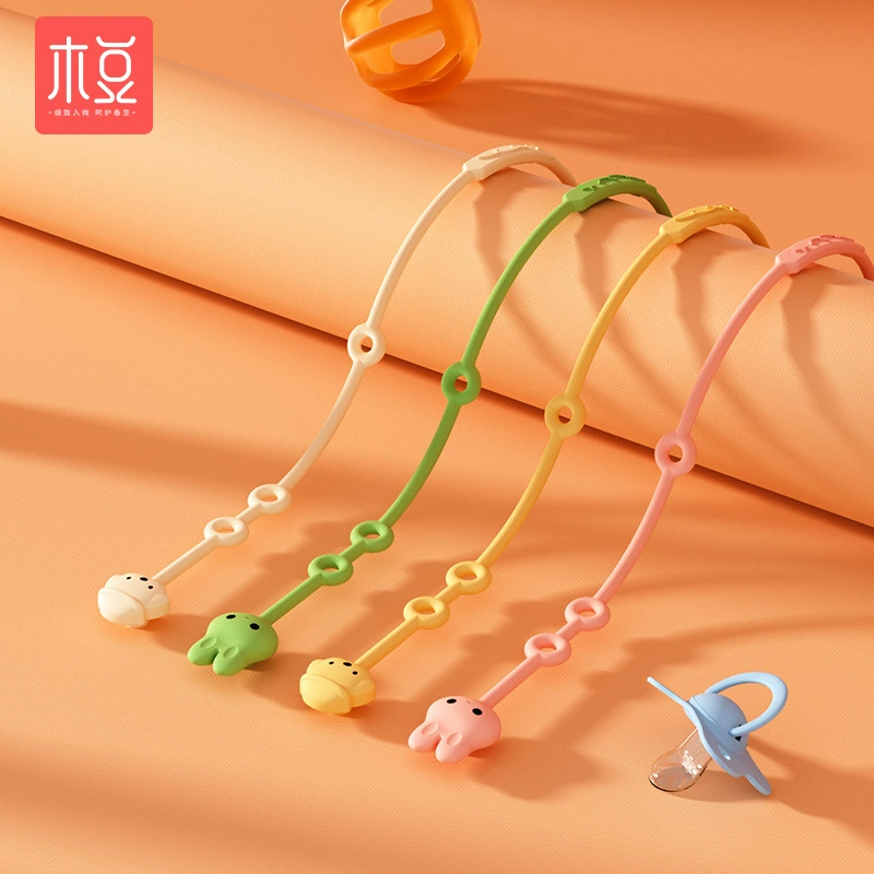 Медведь кролик щенок силиконовая цепочка для сосков зуб гель игрушка анти-потерянный пояс детская упаковка анти-падающая веревка для сосков