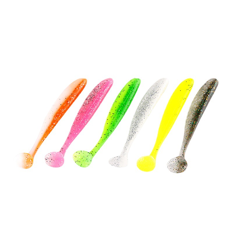 Shallow diving Paddle Tail Lures 10 Colors Soft Plastic Baits Bass Trout Saltwater Sea Fishing Lure