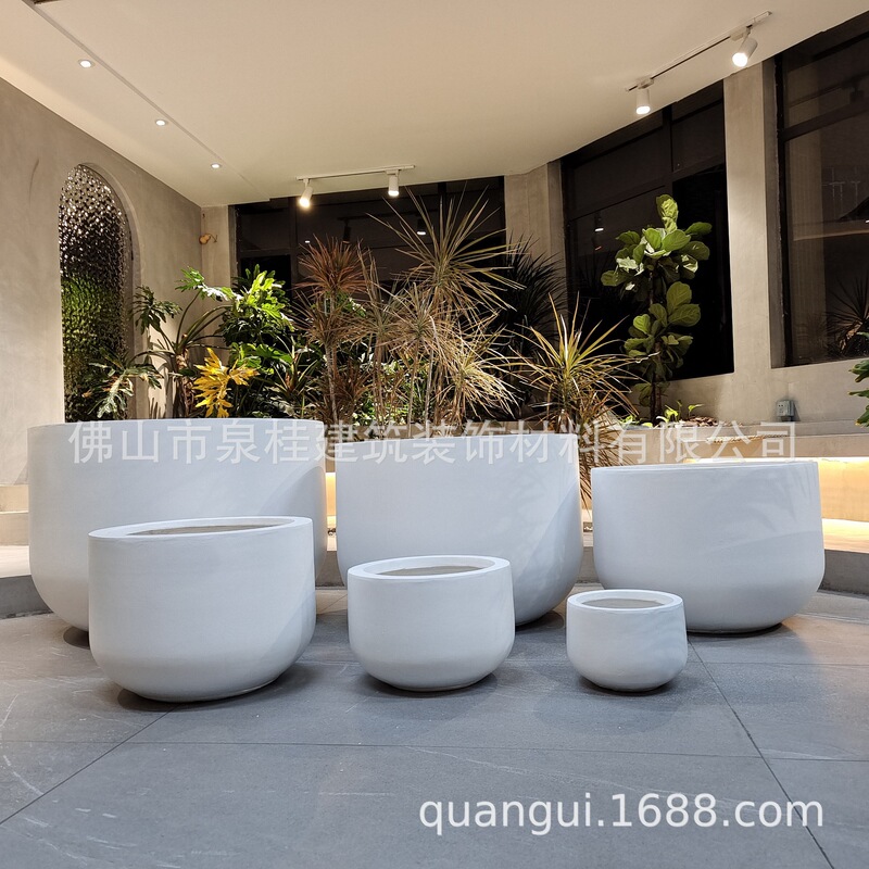 Fiberglass Flower Pots, Park Large Flower Pots, Tree Pots, School Green Plant Flower Ponds, Planting Ponds, Shopping Mall Display Flower Beds, Tree Ponds