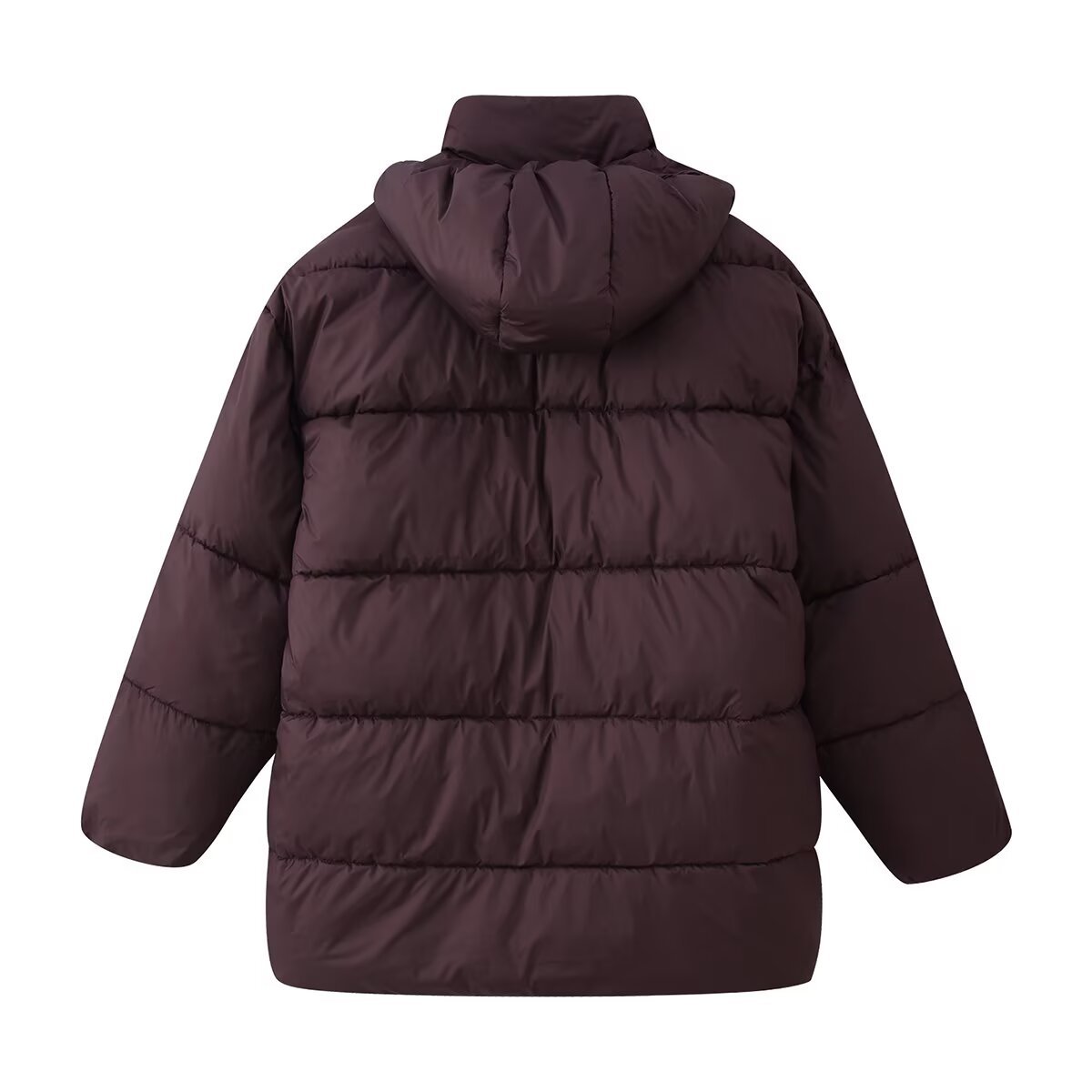 Simple Versatile Loose-fitting Padded Coat With A Hood Simple Versatile Loose-fitting Padded Coat With A Hood