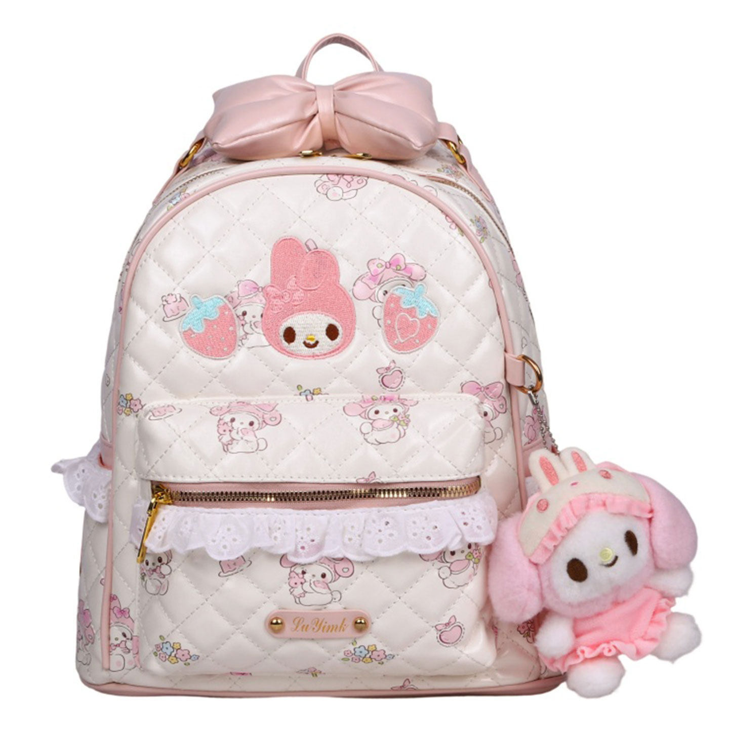 Mochila de gran capacidad 2026 mochila escolar de estilo de mujer de viaje nuevo hombro joven dulce arco estudiante impresión encantadora