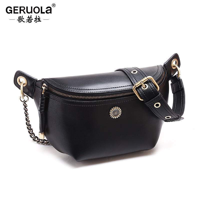 Bolso de cuero 2025 nuevo bolso de pecho de moda para mujer bolso de mensajero de moda de todo fósforo de verano para mujer bolso de cintura de gran capacidad coreana