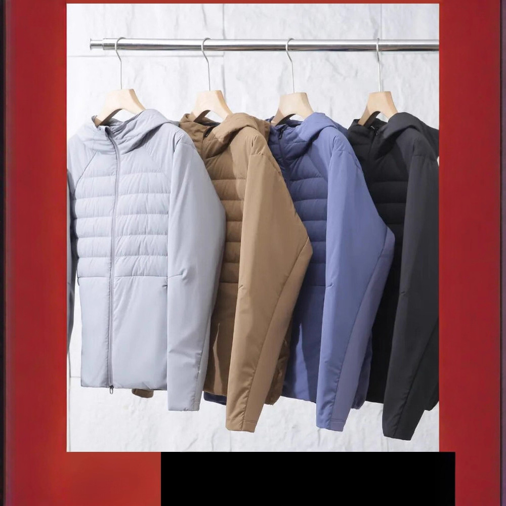Lu Alternative! Limited Quantity! 80% Duck down Autumn and Winter Outdoor Lightweight Unisex Spliced Hooded down Jacket Trendy