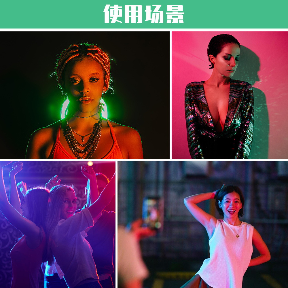 谦润照明RGB直播灯环形LED网红补光灯三角架落地式主播美颜摄影灯