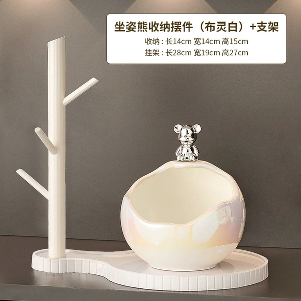 Siter bear storage ornaments (cloth Lingbai)+bracket