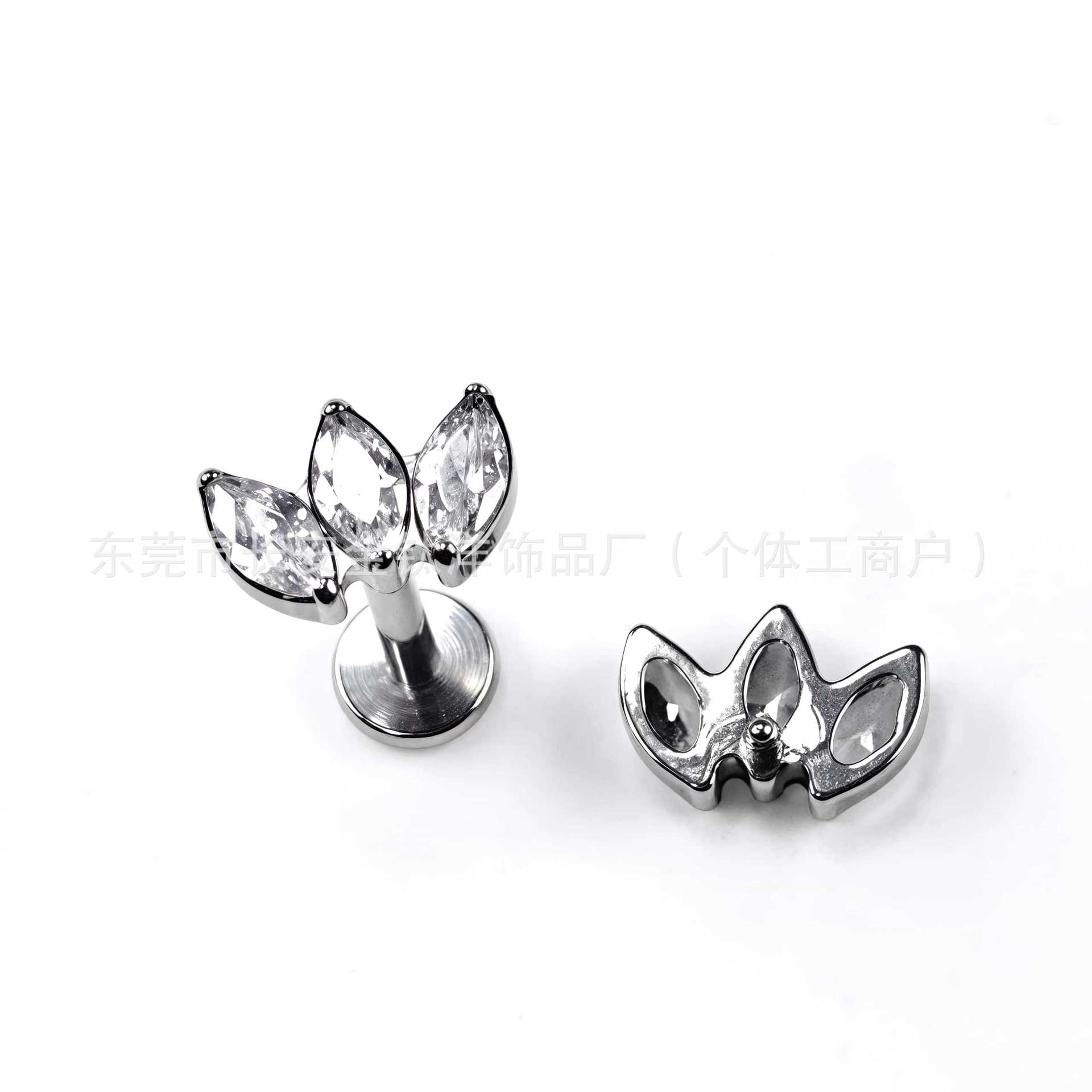 Labret piercing jewelry detail image