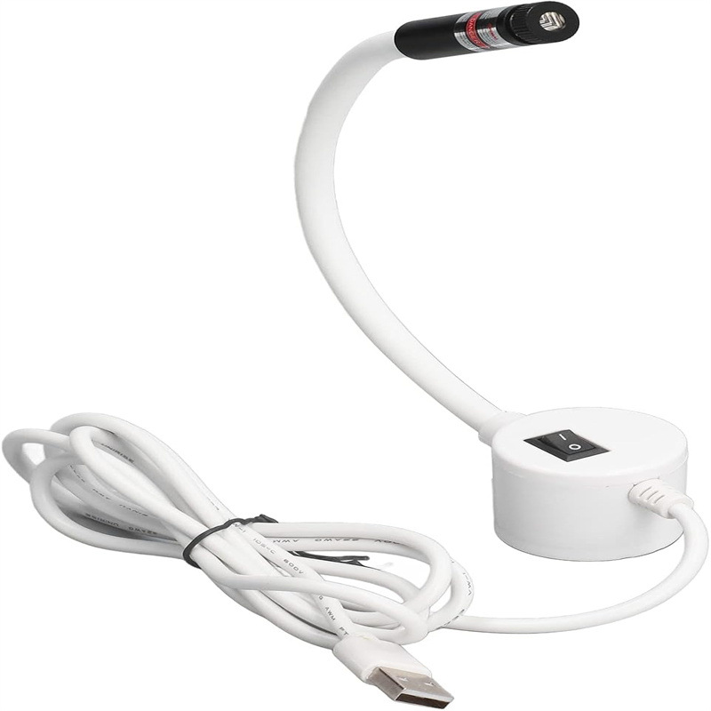 Luz de máquina de coser roja y verde cruz láser 360 ° giratoria portátil USB máquina de coser cruz luz de posicionamiento