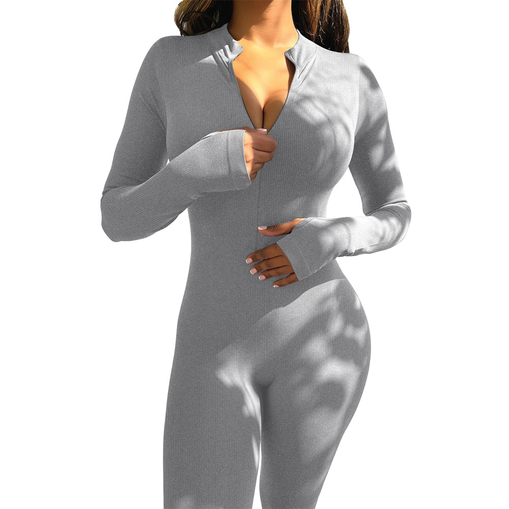 Europa y América Amazon Xiaoyuan otoño nueva cremallera oculta deportes mono AliExpress eBay en stock mujeres