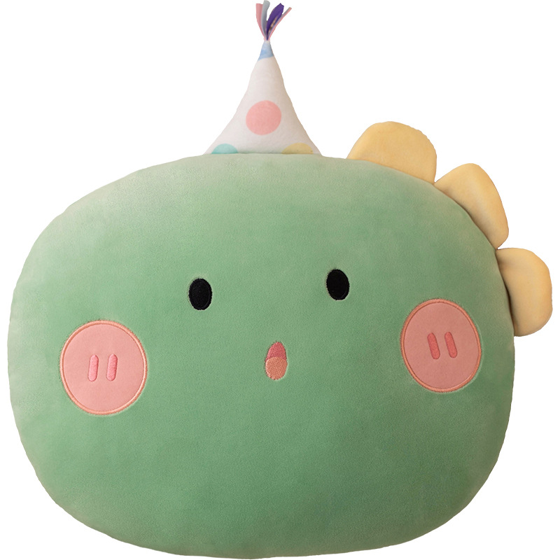 Internet celebridad lindo cumpleaños cerdo dinosaurio almohada de peluche de juguete sofá almohada cama cojín grande regalo para los amantes