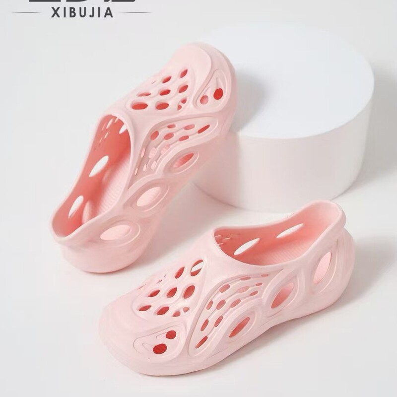 Xibujia Toe Shoes 2024 New Non-slip Casual Outwear Korean Style Beach Soft Sole All-inclusive Women's Hole Shoes