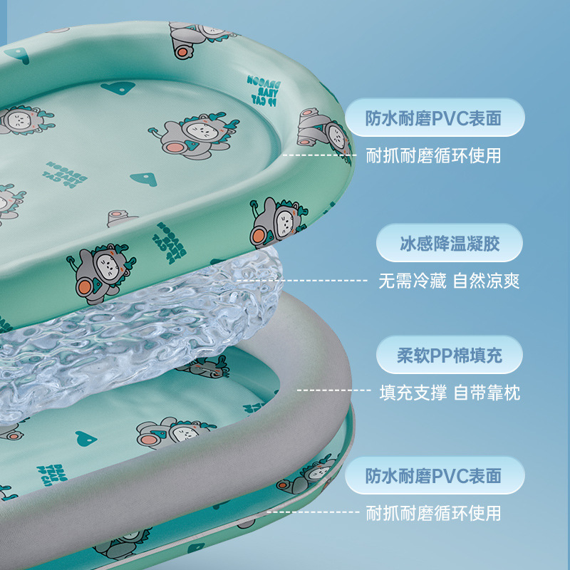 Perros para mascotas, nido de hielo de verano, sensación fresca, almohadilla de hielo, protección para el cuello, disipación de calor, almohadilla para dormir para perros, almohadilla de hielo para perros de enfriamiento, stock al por mayor