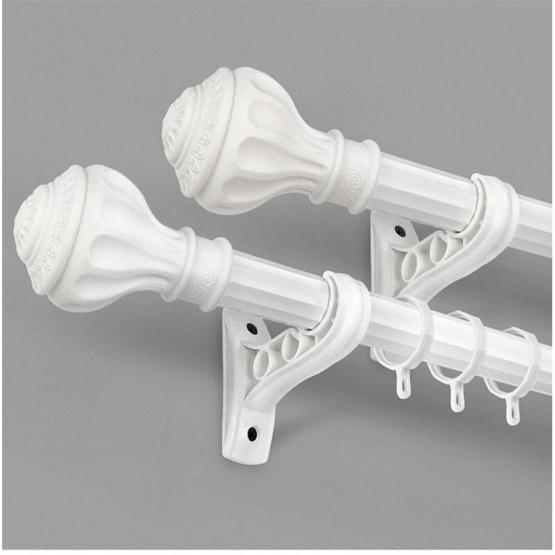 Rome bar wholesale curtain rod thickening Kirsite Single pole Double pole Punch holes Hooks curtain track Bracket parts