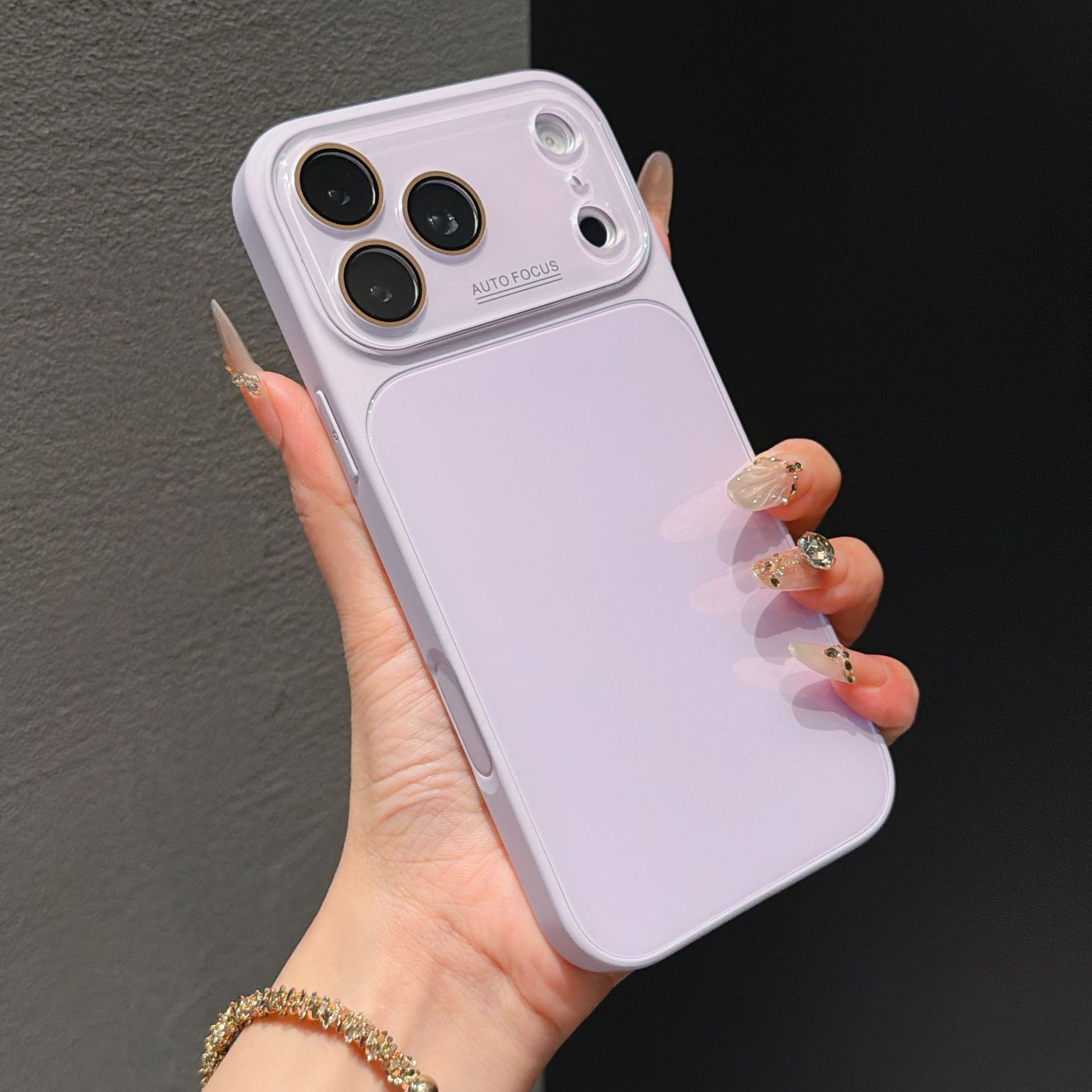 Vidrio de hielo gran ventana para Apple17promax caso de teléfono iPhone16 cubierta de silicona frente a caídas