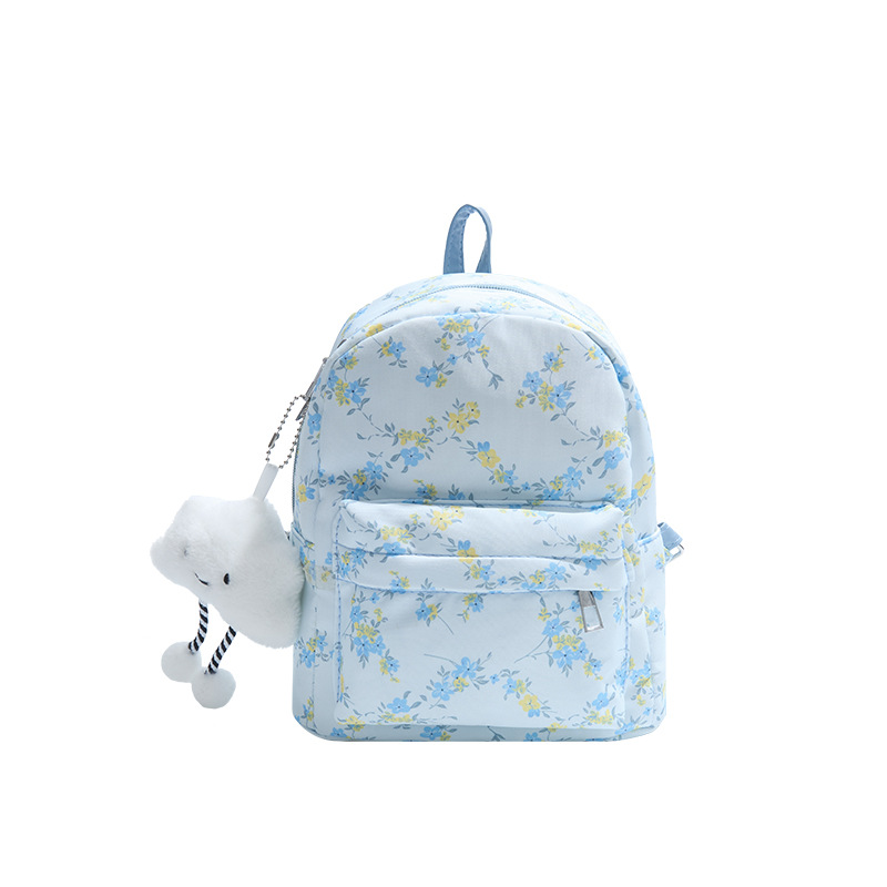 Primavera nueva flor suave mochila escolar niña fresca de gran capacidad mochila de estudiantes de secundaria secundaria mochila de estudiantes universitarios
