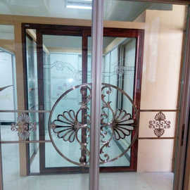 8MM-12mm厚中空玻璃门饰花立体门花推拉门铝合金门装饰花