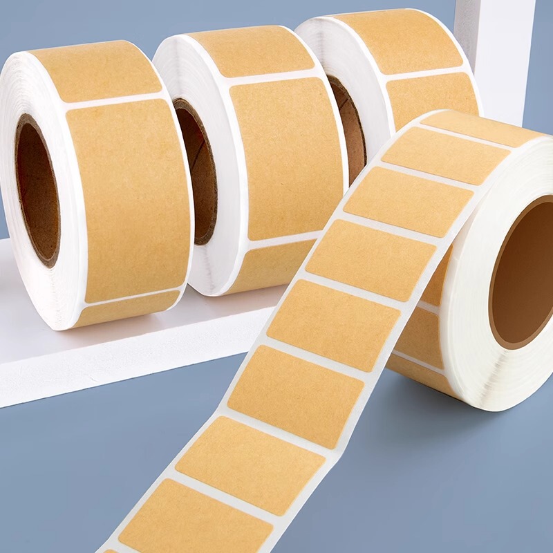 Manufacturer's Ready-Made Kraft Paper Self-Adhesive Stickers Can Be Handwritten Note Stickers for Storage Classification Marking Stickers and Paper Labels