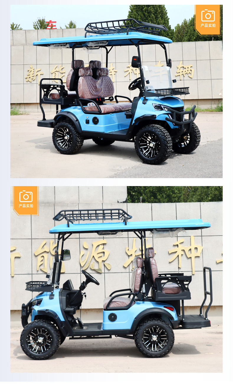 4-seater electric golf cart for golf course, villa, residential community, hotel, real estate viewing, resort, and shuttle service