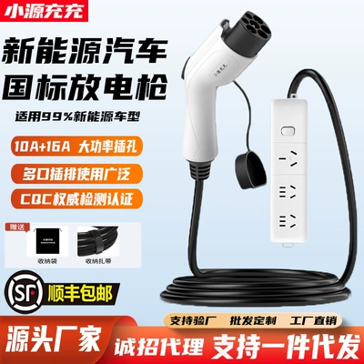 New Energy Electric Vehicle External discharge gun plug row BYD ideal which pole Krypton take electrical conversion socket