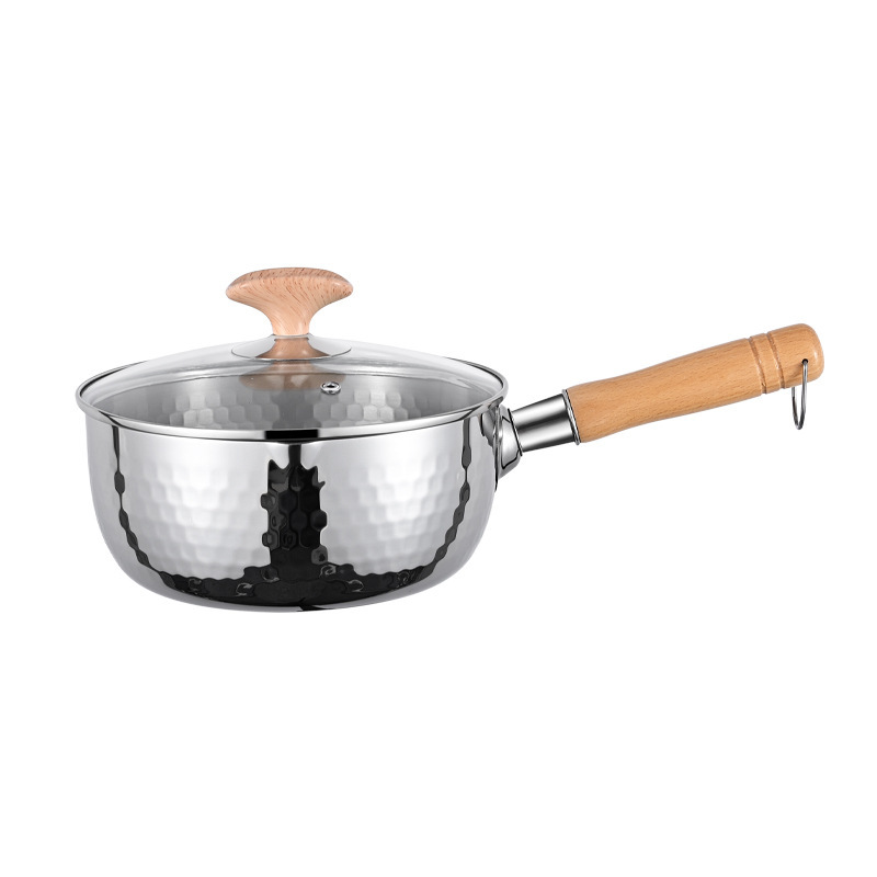 Olla para leche de acero inoxidable 316, olla para suplementos alimenticios para bebés, olla antiadherente todo en uno para freír y cocinar para bebés, olla Yukihira de estilo japonés, olla pequeña para sopa de fideos instantáneos