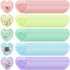 カラフルな PVC ハート型ジュエリー小さなバッグマカロン愛特殊形状ジップロックバッグギフトシールバッグ