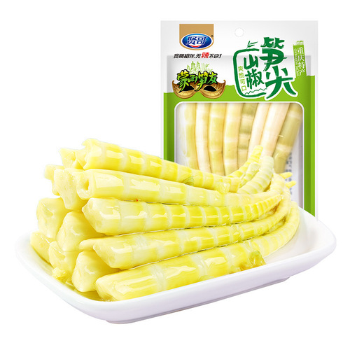 Brother's Wild Chilli Pickled Bamboo Shoot Tips 70g/95g Ready-to-Eat Crispy Bamboo Shoot Slices Bamboo Shoot Strips Leisure Snacks Bamboo Product Wholesale