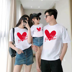 New trendy parent-child clothing, summer clothing, short-sleeved T-shirts for a family of three or four, mother-child clothing, mother-daughter clothing, kindergarten class uniforms, family clothing T-shirts