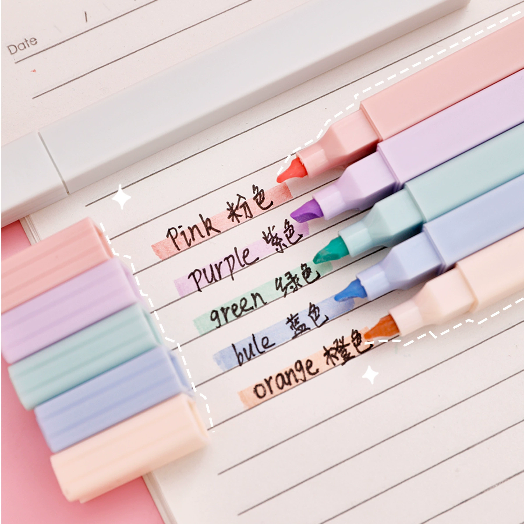 Fluorescence teaching stationery for elementary school students, marker, eyes protection, Birthday gift