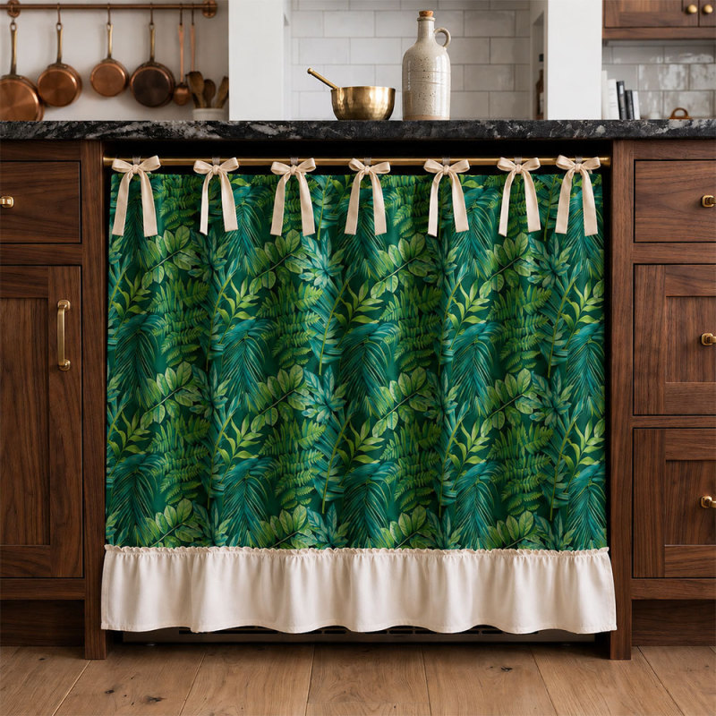Amazon cross-border baking oven curtain, kitchen decorative curtain, fun party short curtain, cabinet window curtain Amazon cross-border baking oven curtain, kitchen decorative curtain, fun party short curtain, cabinet window curtain
