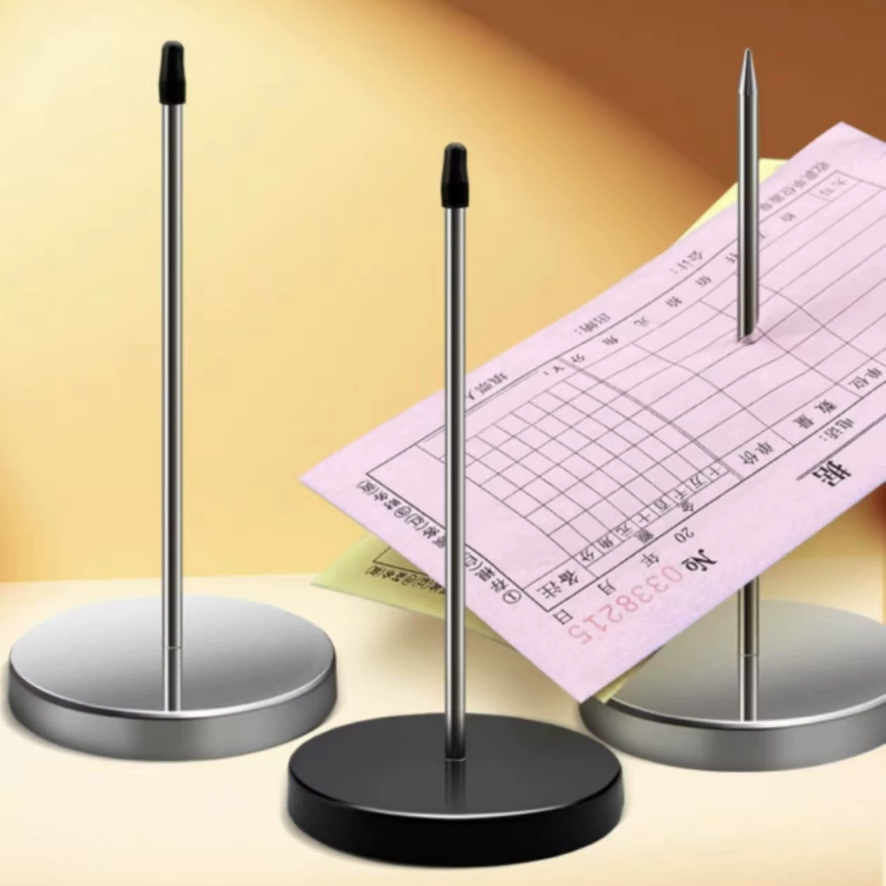 Нержавеющая сталь Меню Вставка одного финансового счета билет вилка для кухни Зажим на вынос