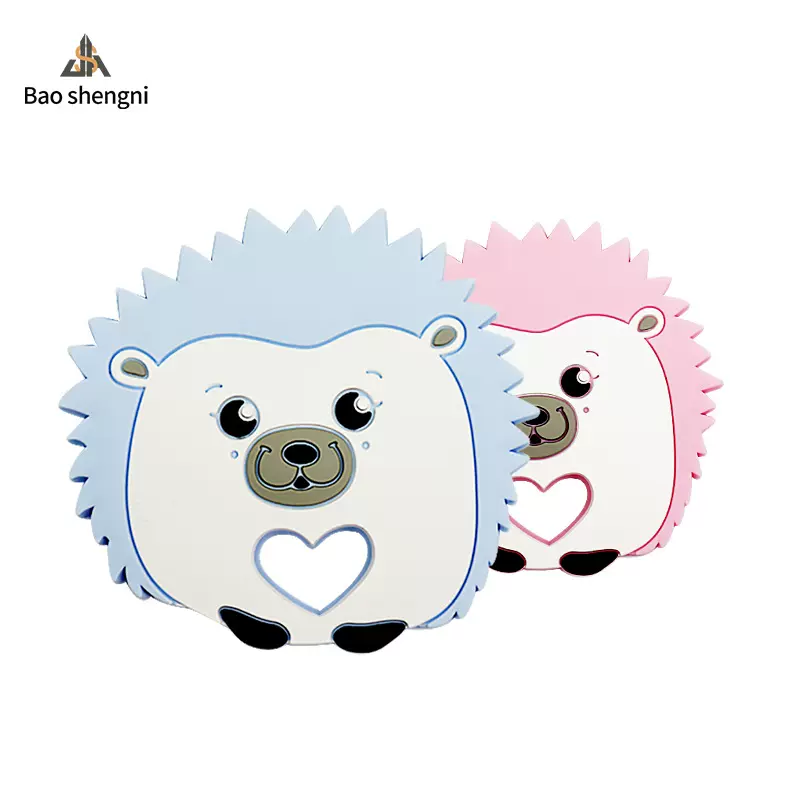 速卖通新款母婴用品宝宝婴儿磨牙棒牙胶玩具 硅胶刺猬咬咬乐牙胶