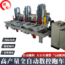 带锯机全自动数控跑车自动翻料气动卡料抓料木工跑车上料架接板机