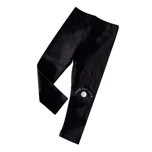 2024 Autumn New Fun Smiling Face Pants Soft Cotton Girls Slim Leggings Printed Casual Pants Han Autumn Trousers