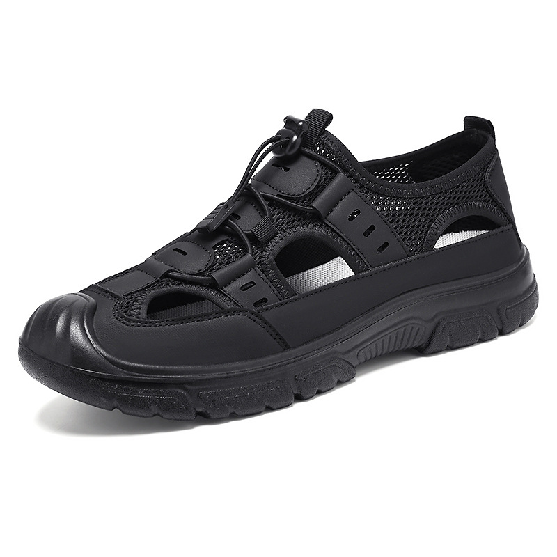Sandalias para hombres, nuevos zapatos de poliuretano, zapatos casuales huecos, zapatos transpirables para hombres, zapatos simples y cómodos
