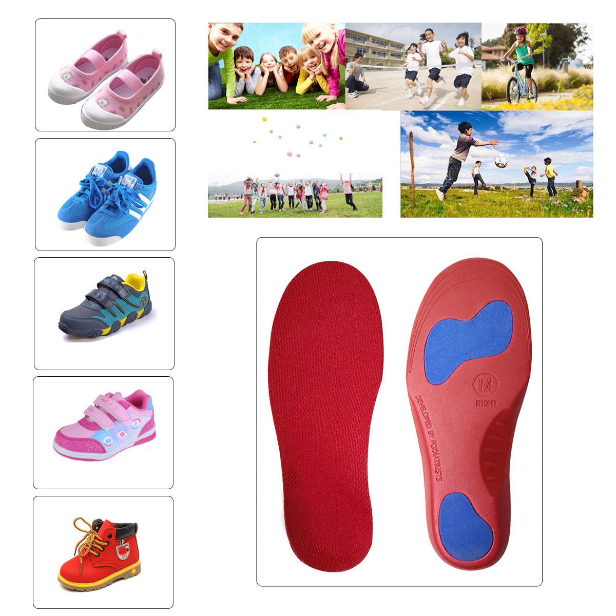 Insolelas de corrección para niños, piernas de tipo XO, soporte de pies planos para bebés, fabricantes de insolelas de zapatos con forma de varsión