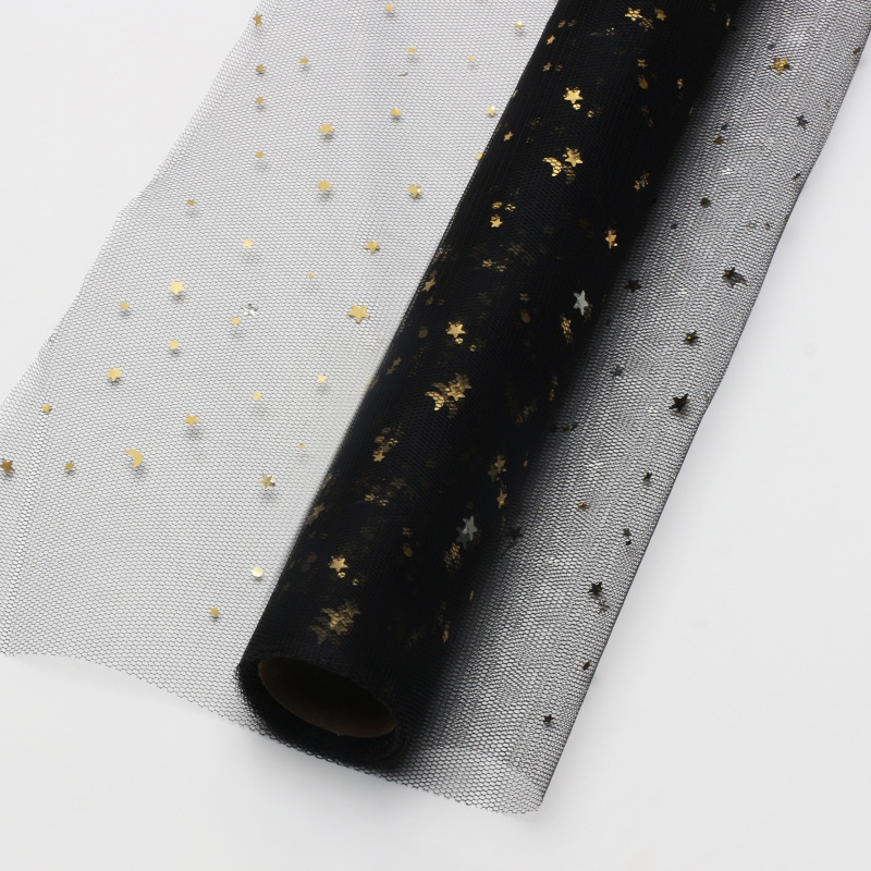 Lentejuelas doradas estrella Luna hilo flor bolsa flor hilo flor tienda floral material durable no fácil de romper decoración de la estrella al por mayor