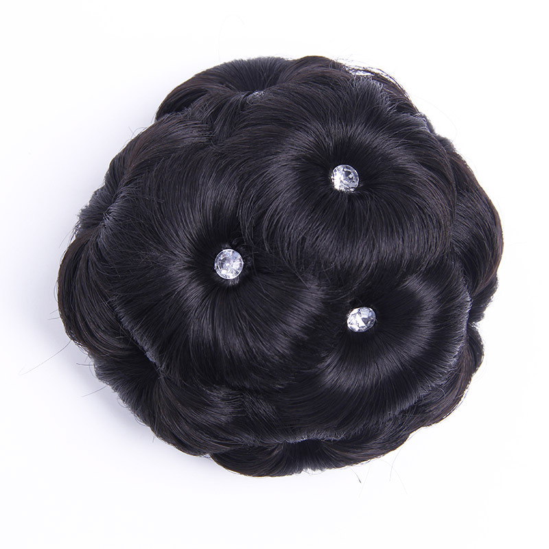Fábrica al por mayor diamante nueve flor moño pelo clip peluca flor brote nupcial accesorios para el cabello updo pelo moño pelo bolsa en stock