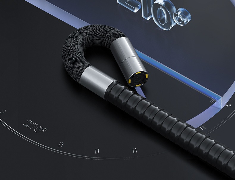 TD500 6.2mm Direksiyon Endoskop HD Kamera Probu 360 Derece Araba Motor Tamir Su Geçirmez