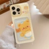 Transparent card holder, oil, with little bears